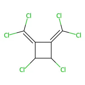 1,2-Dichloro-3,4-bis(dichloromethylene)cyclobutane structure