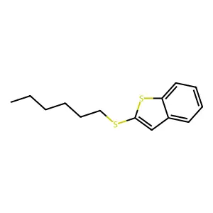 Benzo[b]thiophene, 2-(hexylthio)- structure