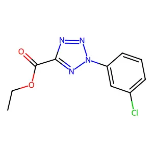 2H-Tetrazole-5-carboxylic acid, 2-(3-chlorophenyl)-, ethyl ester structure