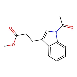 1H-Indole-3-propanoic acid, 1-acetyl-, methyl ester structure