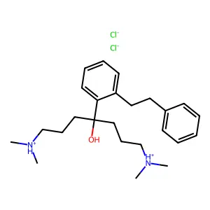4-Heptanol, 1,7-bis(dimethylamino)-4-(o-phenethylphenyl)-, dihydrochloride structure