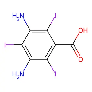 3,5-二氨基-2,4,6-三碘苯甲酸 structure