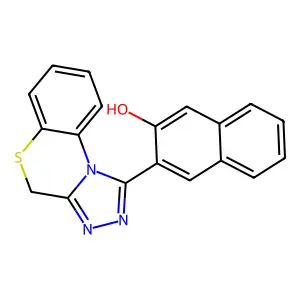 3-(4H-[1,2,4]triazolo[3,4-c][1,4]benzothiazin-1-yl)naphthalen-2-ol structure