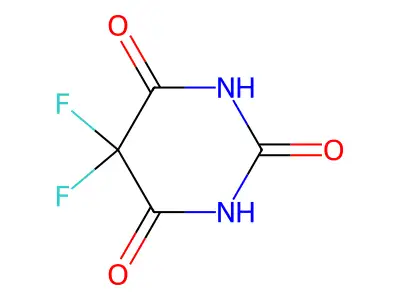 5,5-difluoro-2,4,6-pyrimidinetrione structure