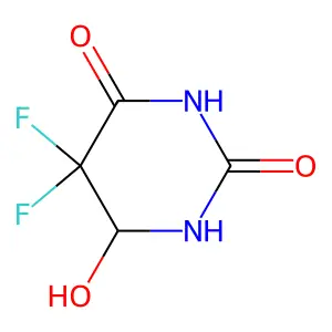 5,5-Difluoro-6-hydroxydihydropyrimidine-2,4(1h,3h)-dione structure