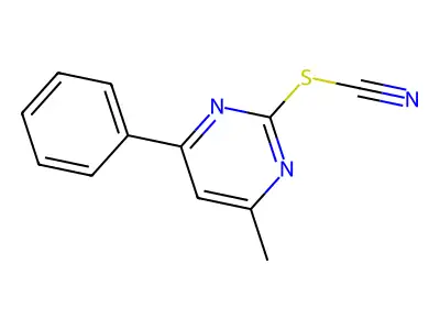 4-Methyl-6-phenyl-2-pyrimidinyl thiocyanate structure