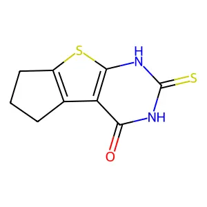 Cyclopenta[a]inden-4-one, 6-mercapto-1,2,3,5-tetrahydro-8-thia-5,7-diaza- structure