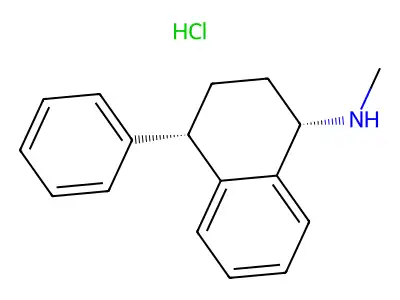 1-Naphthylamine, 1,2,3,4-tetrahydro-N-methyl-4-phenyl-, hydrochloride, (Z)- structure