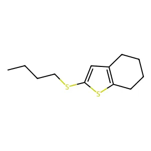 Benzo[b]thiophene, 2-(butylthio)-4,5,6,7-tetrahydro- structure