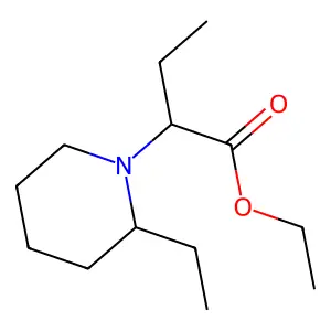 1-Piperidineacetic acid, alpha,2-diethyl-, ethyl ester structure