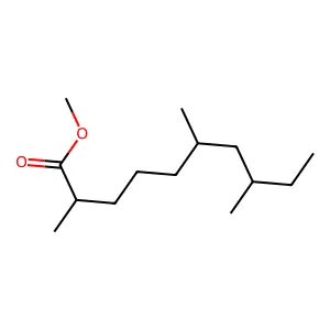 2,6,8-Trimethyldecanoic acid methyl ester structure