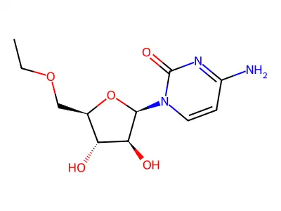 1(1H)-Pyrimidinone, 4-amino-1-(5-O-ethyl-beta-D-arabinofuranosyl)- structure