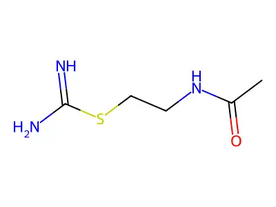 Carbamimidothioic acid, 2-(acetylamino)ethyl ester structure