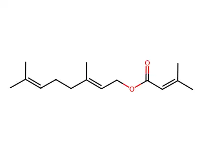 3,7-Dimethyl-2,6-octadienyl 3-methylcrotonate structure