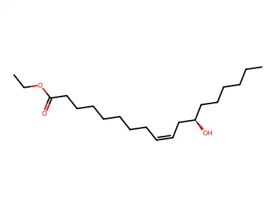 (R,Z)-Ethyl 12-hydroxyoctadec-9-enoate structure