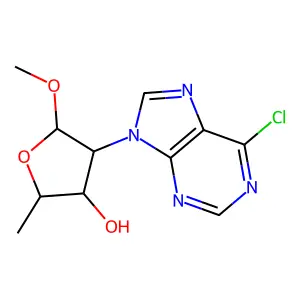 4-(6-Chloropurin-9-yl)-5-methoxy-2-methyloxolan-3-ol structure