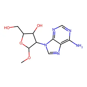 4-(6-Aminopurin-9-yl)-2-(hydroxymethyl)-5-methoxyoxolan-3-ol structure