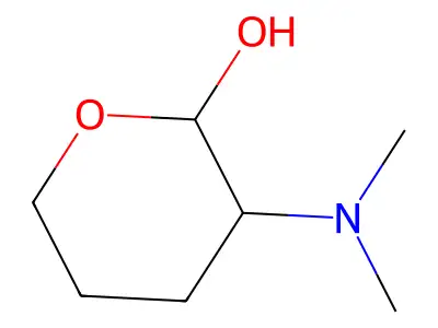 3-(Dimethylamino)oxan-2-ol structure