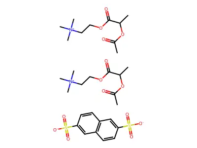 2-(2-Acetyloxy-1-oxopropoxy)-N,N,N-trimethylethanaminium 2,6-naphthalenedisulfonate (2:1) structure