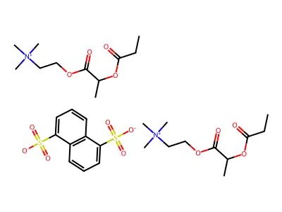 Trimethyl-[2-(2-propanoyloxypropanoyloxy)ethyl]azanium structure