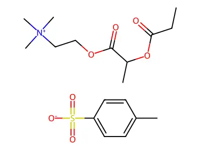 2-(2-(1-Oxopropoxy)-1-oxopropoxy)-N,N,N-trimethylethanaminium 4-methylbenzenesulfonate structure