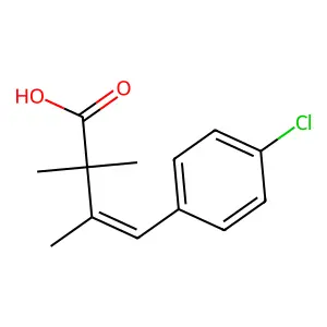 4-(4-Chlorophenyl)-2,2,3-trimethylbut-3-enoic acid structure