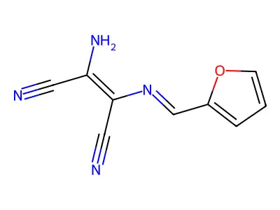 2-Amino-3-(furan-2-ylmethylideneamino)but-2-enedinitrile structure