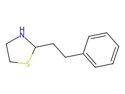 Thiazolidine, 2-(2-phenylethyl)- structure