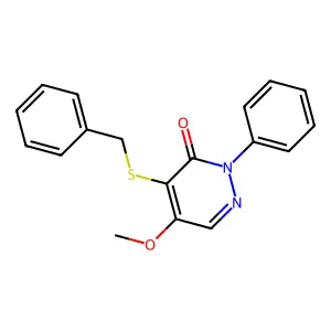4-Benzylsulfanyl-5-methoxy-2-phenylpyridazin-3-one structure