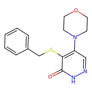 5-benzylsulfanyl-4-morpholin-4-yl-1H-pyridazin-6-one structure