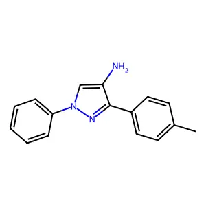 3-(4-methylphenyl)-1-phenyl-1H-pyrazol-4-amine structure
