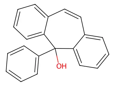 5-Phenyl-5H-dibenzo(A,D)cyclohepten-5-OL structure