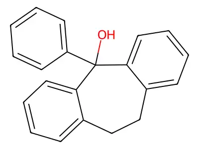 5-Phenyl-10,11-dihydro-5H-dibenzo(A,D)cyclohepten-5-OL structure