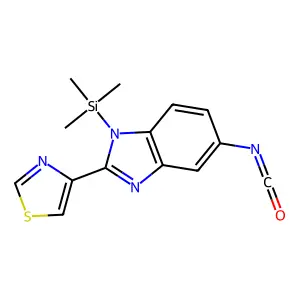 1H-Benzimidazole, 5-isocyanato-2-(4-thiazolyl)-1-(trimethylsilyl)- structure