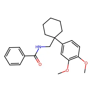 N-{[1-(3,4-dimethoxyphenyl)cyclohexyl]methyl}benzamide structure