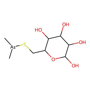 6-(Dimethylarsanylsulfanylmethyl)oxane-2,3,4,5-tetrol structure