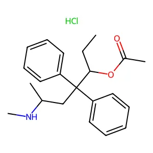 Noracymethadol hydrochloride, (-)- structure