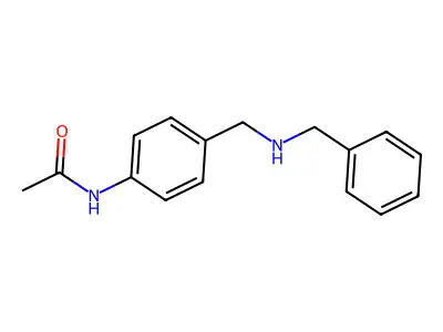 N-[4-[(benzylamino)methyl]phenyl]acetamide structure