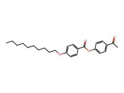 Benzoic acid, 4-(decyloxy)-, 4-acetylphenyl ester structure