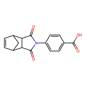 4-(1,3-dioxo-1,3,3a,4,7,7a-hexahydro-2H-4,7-methanoisoindol-2-yl)benzoic acid structure