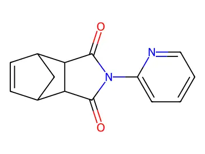 3a,4,7,7a-Tetrahydro-2-(2-pyridinyl)-4,7-methano-1H-isoindole-1,3(2H)-dione structure