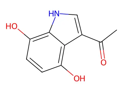 1-(4,7-dihydroxy-1H-indol-3-yl)ethanone structure