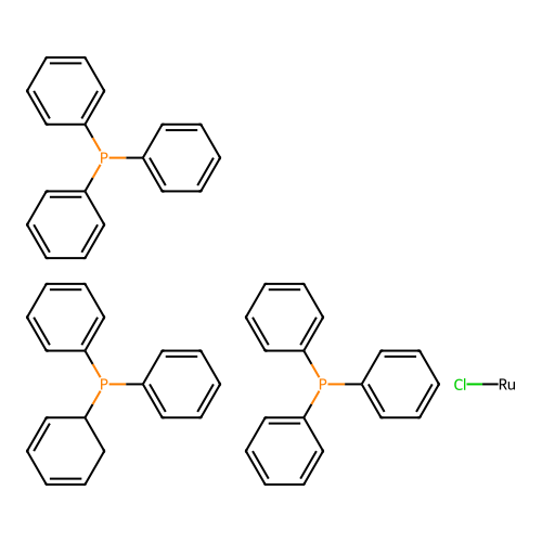 Chlorohydrotris(triphenylphosphine)ruthenium structure