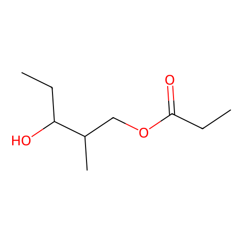 3-Hydroxy-2-methylpentyl propionate structure