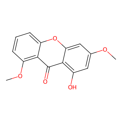 1-Hydroxy-3,8-dimethoxy-9H-xanthen-9-one structure