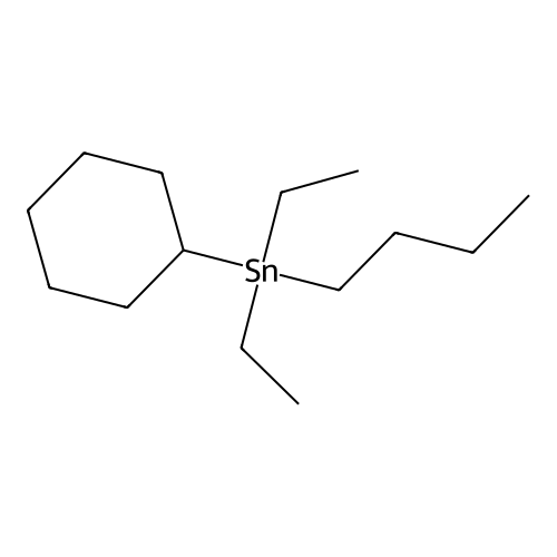 Butylcyclohexyldiethylstannane structure
