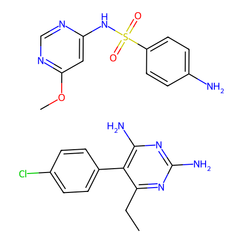 Pyrimethamine-sulfamonomethoxine mixture structure