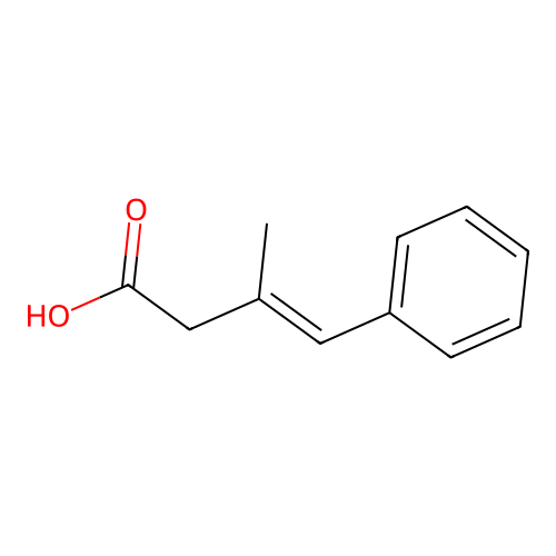 (E)-3-methyl-4-phenylbut-3-enoic acid structure