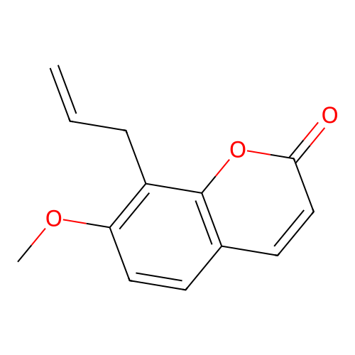 8-allyl-7-methoxy-2H-chromen-2-one structure