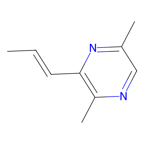 2,5-Dimethyl-3-(1-propenyl)pyrazine structure